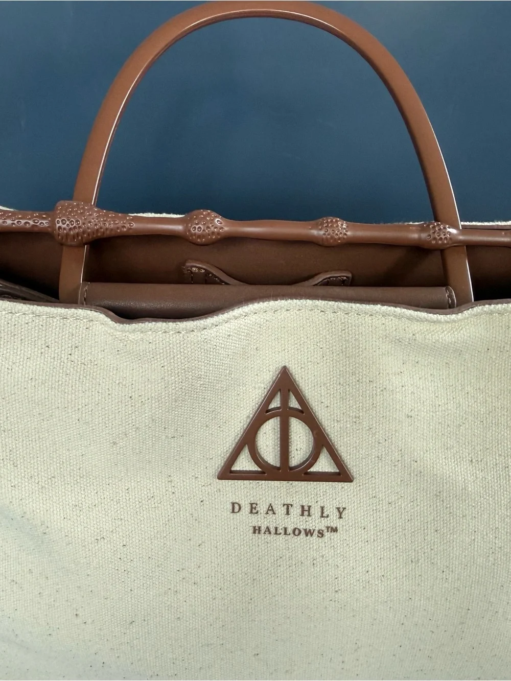 Loungefly Cream Canvas  Harry Potter  Tote with Brown Trim & Floral Zip Wallet